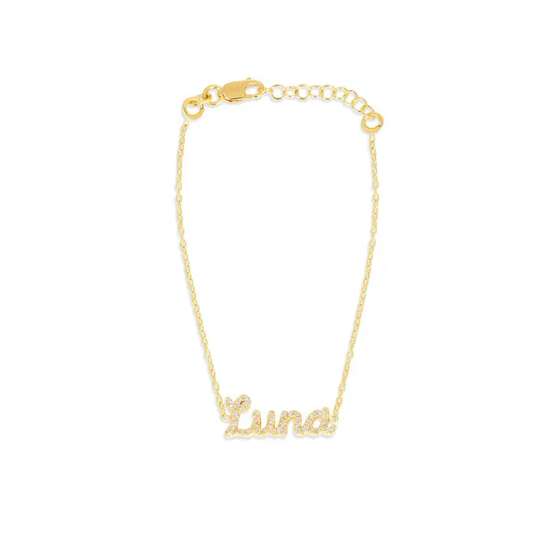 Custom 925 Silver Calligraphy Name Bracelet
