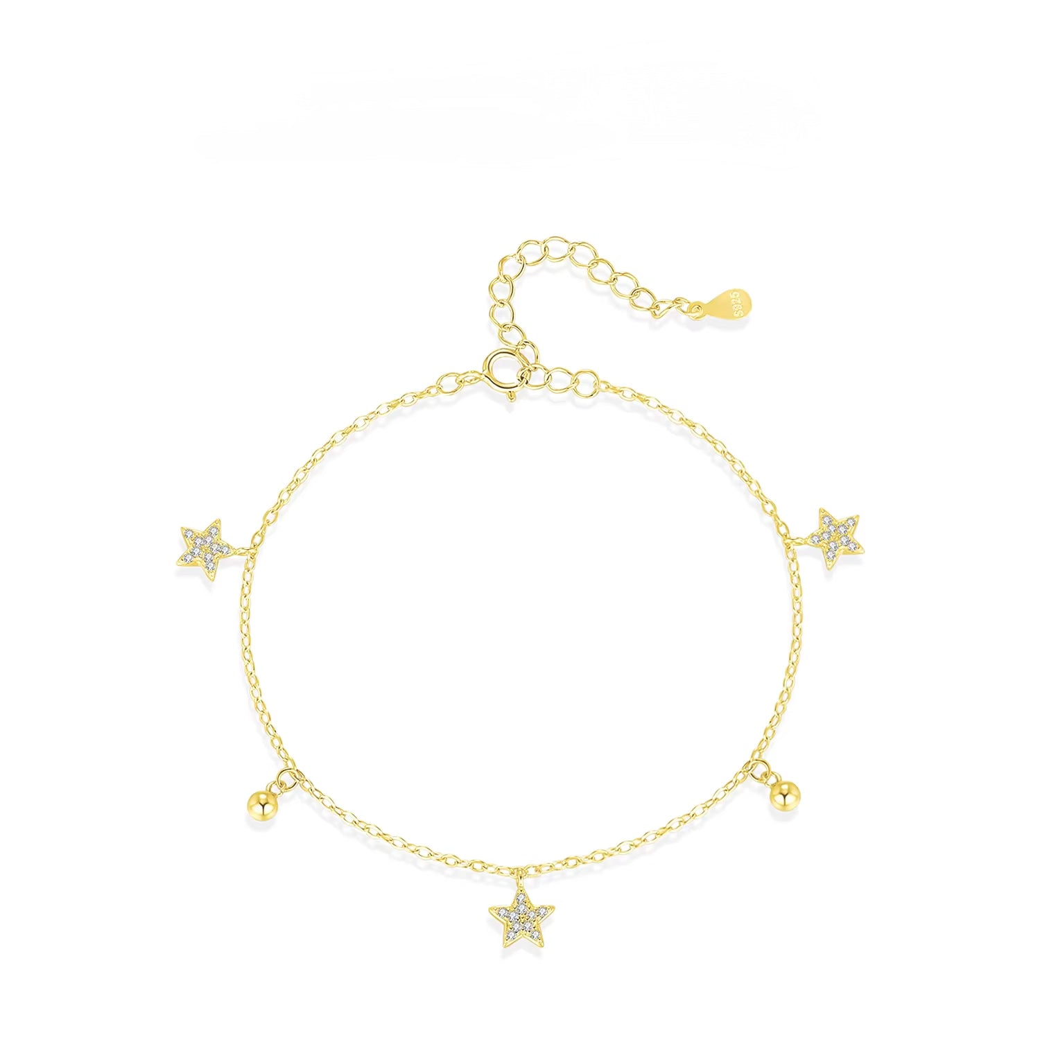 Celestial Star & Bead Charm Bracelet