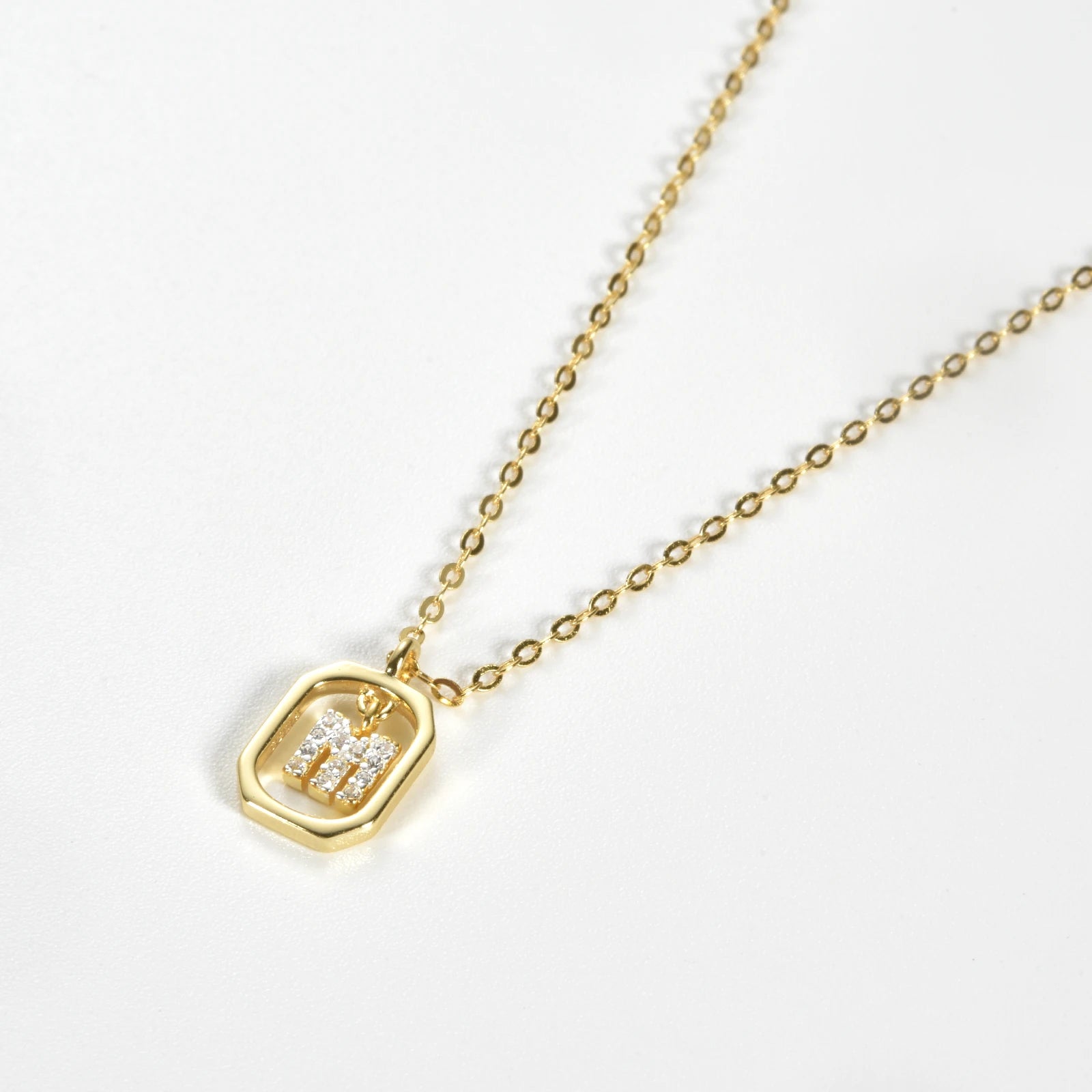 925 Silver Initial Pendant Necklace
