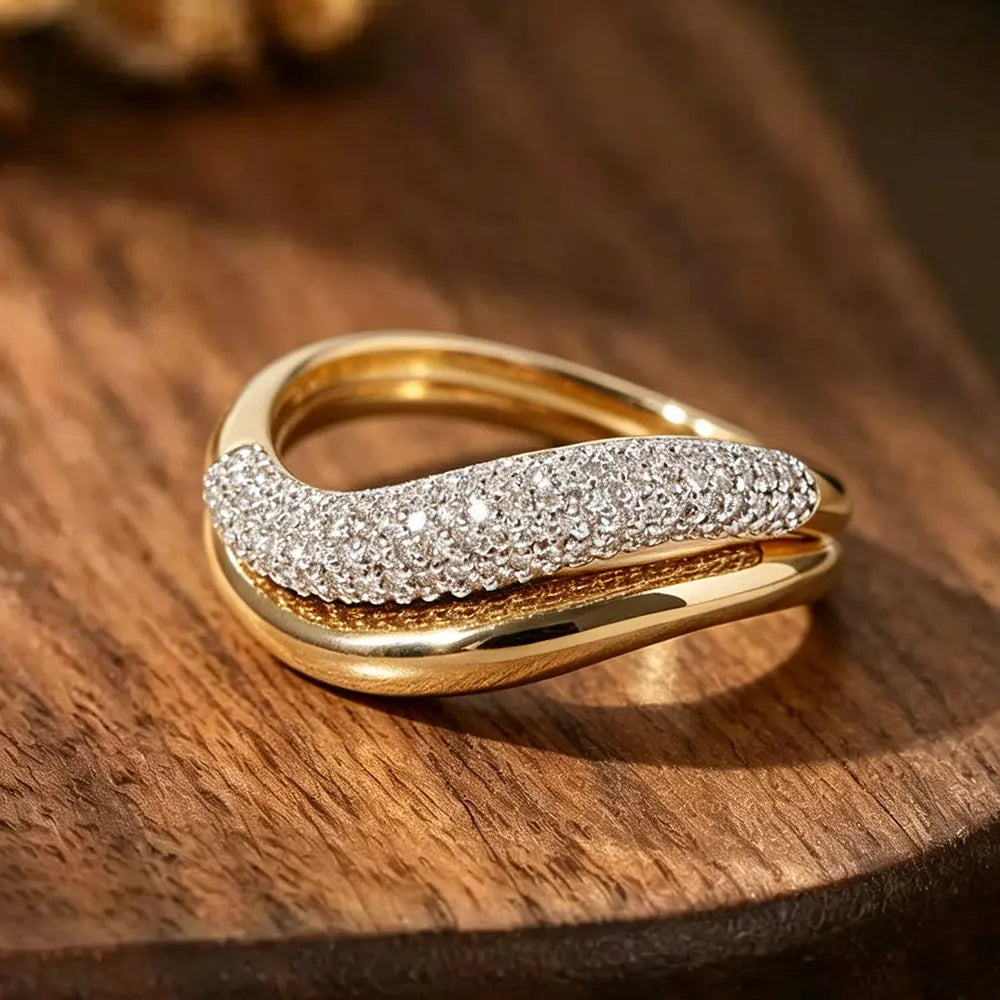 Twisted Moissanite Stackable Ring Set