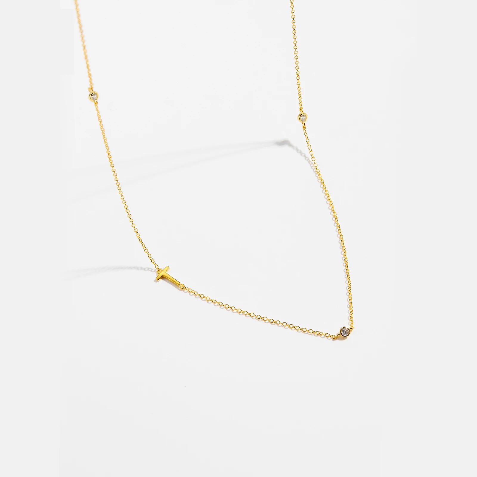 925 Silver Gold Initial Choker
