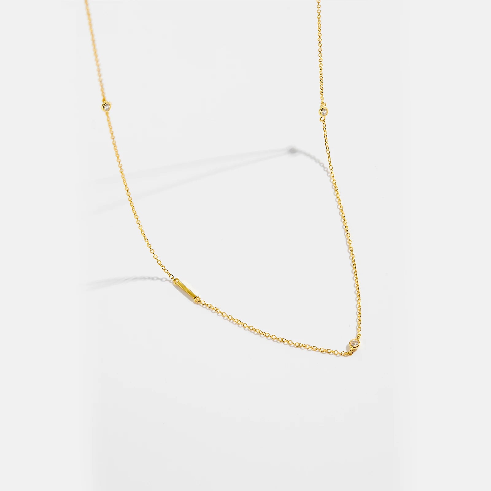 925 Silver Gold Initial Choker