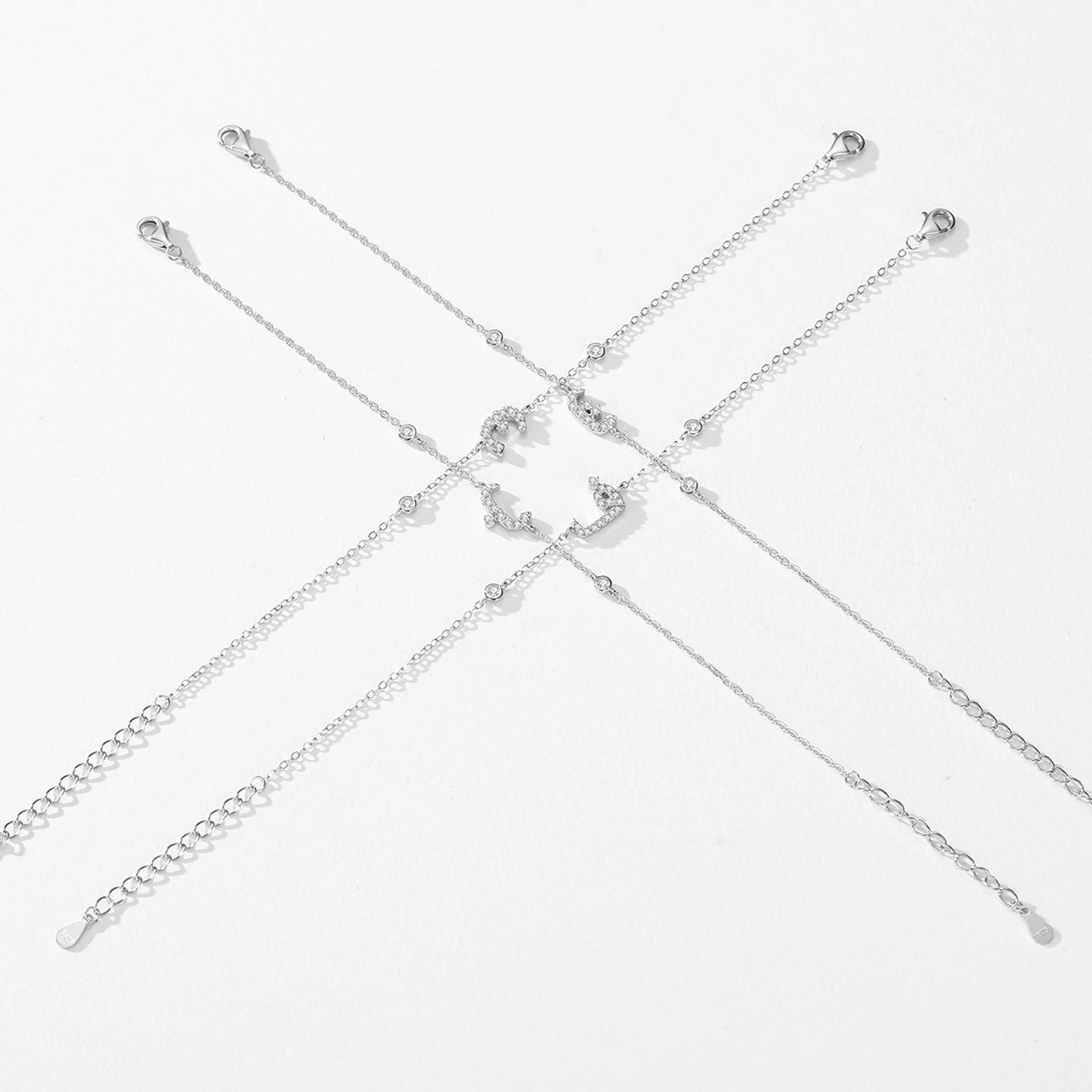 925 Sterling Silver Arabic Letter Chain Bracelet