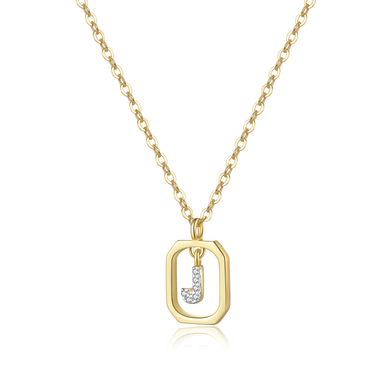 925 Silver Initial Pendant Necklace