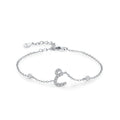 925 Sterling Silver Arabic Letter Chain Bracelet