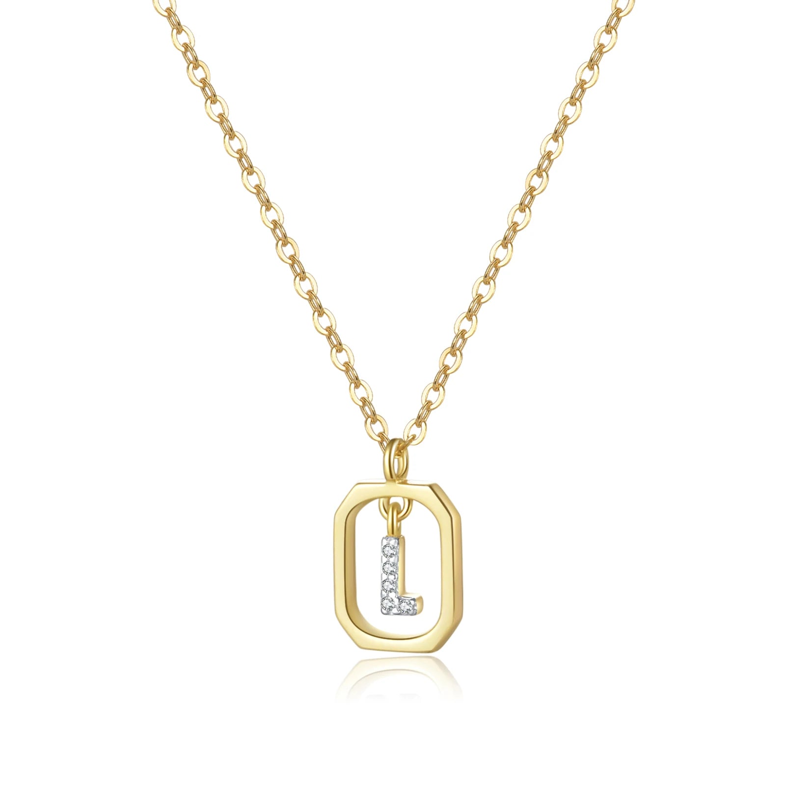 925 Silver Initial Pendant Necklace