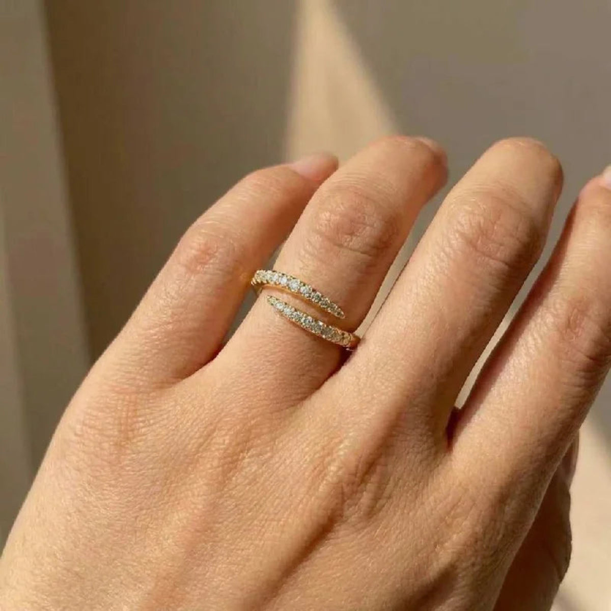 Dazzling CZ Circle Adjustable Ring