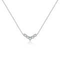 925 Silver V Pave Zircon Necklace