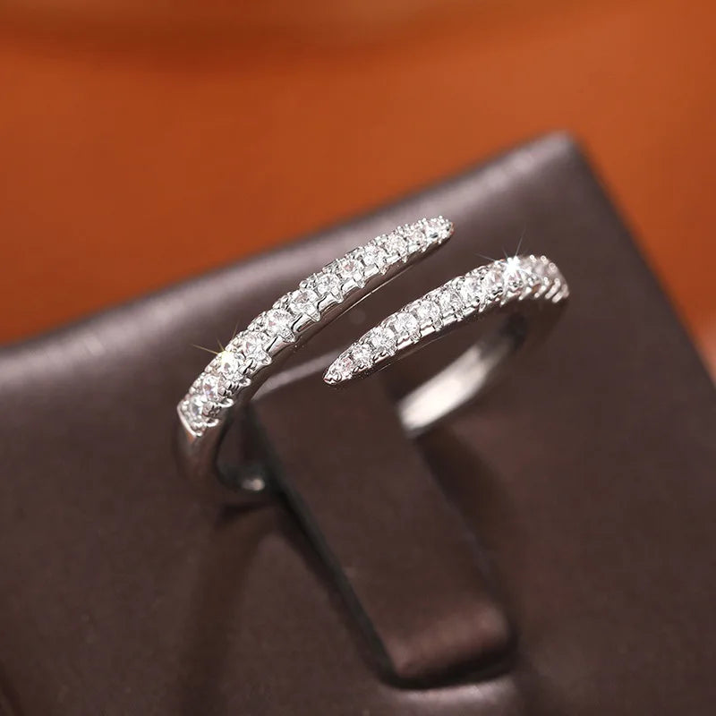Dazzling CZ Circle Adjustable Ring