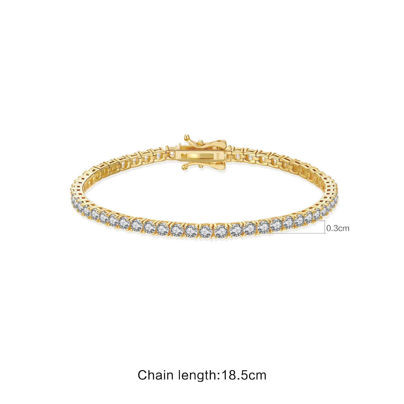 25 Sterling Silver CZ Tennis Bracelet