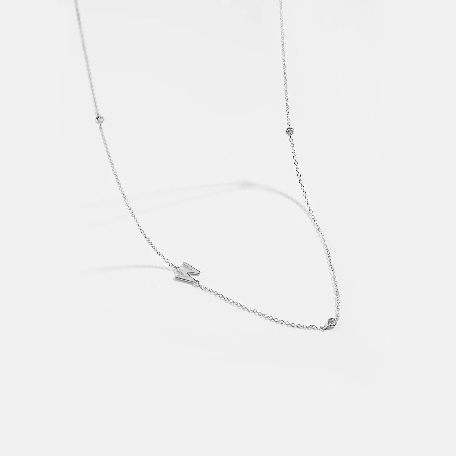 925 Silver Gold Initial Choker