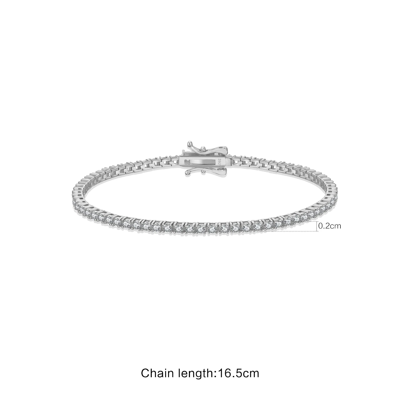 25 Sterling Silver CZ Tennis Bracelet