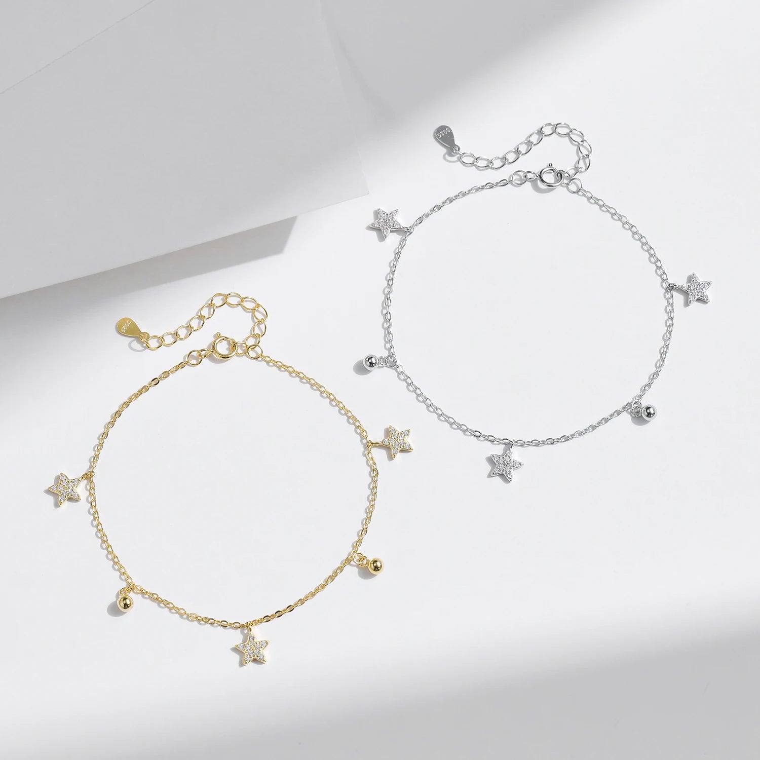 Celestial Star & Bead Charm Bracelet
