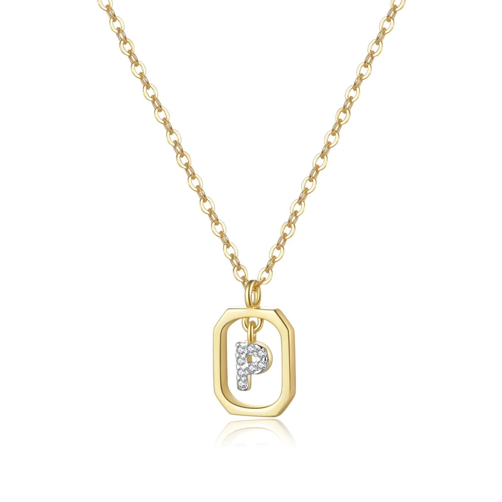 925 Silver Initial Pendant Necklace