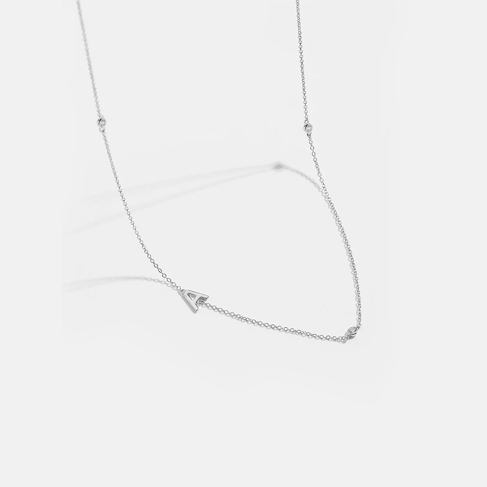 925 Silver Gold Initial Choker