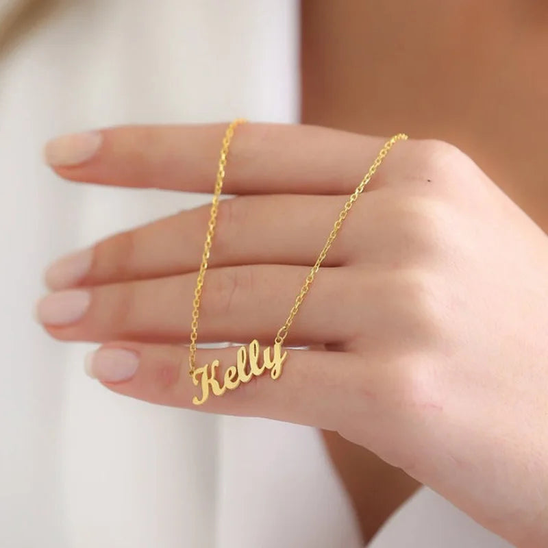 Custom 925 Silver Nameplate Necklace