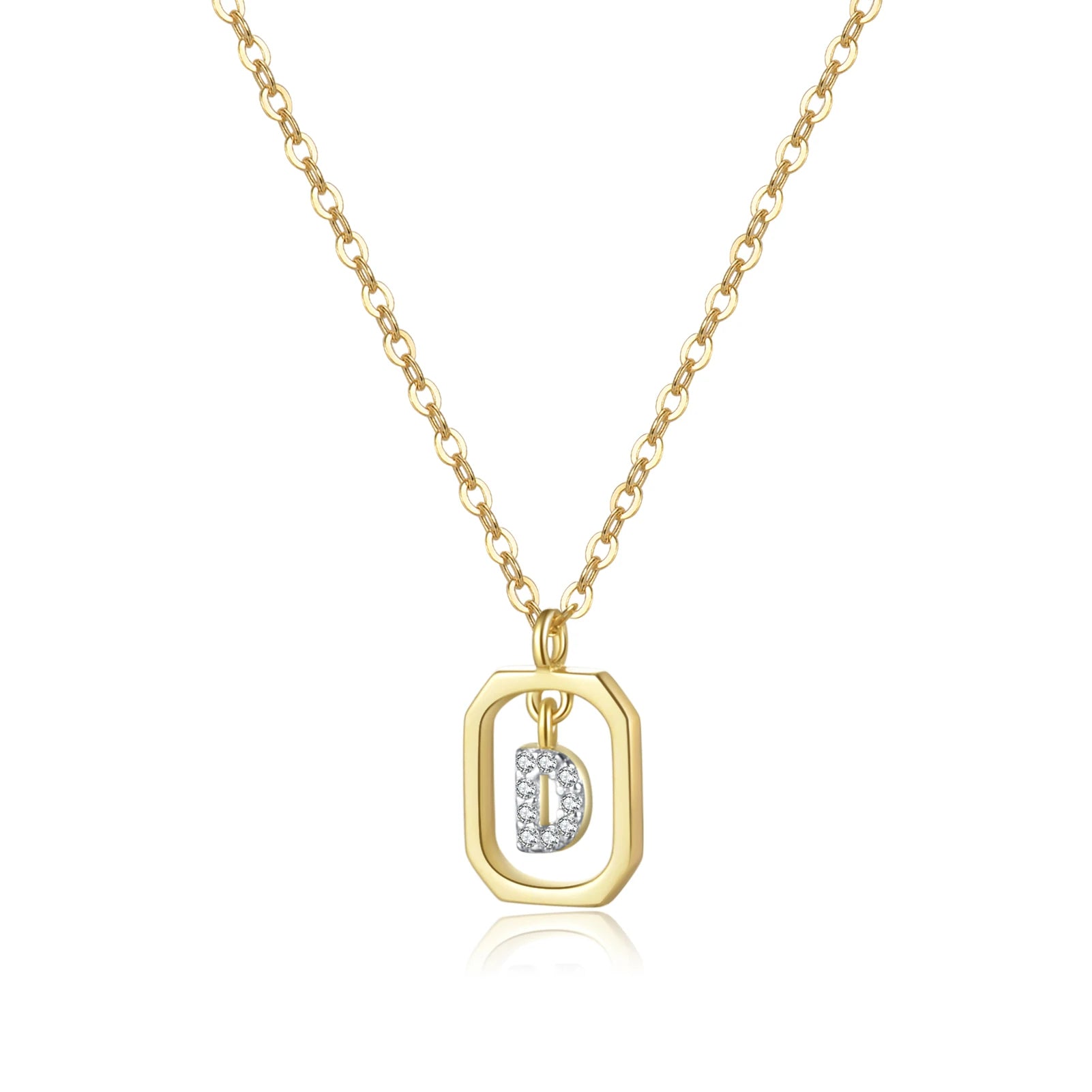 925 Silver Initial Pendant Necklace