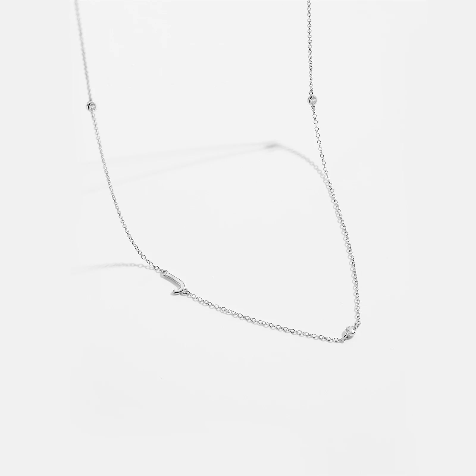 925 Silver Gold Initial Choker
