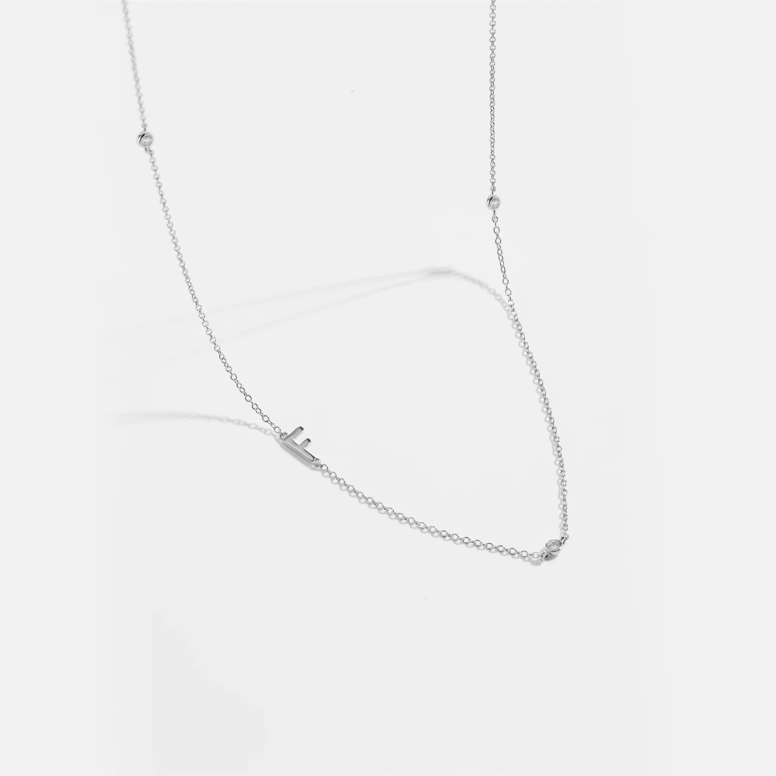 925 Silver Gold Initial Choker
