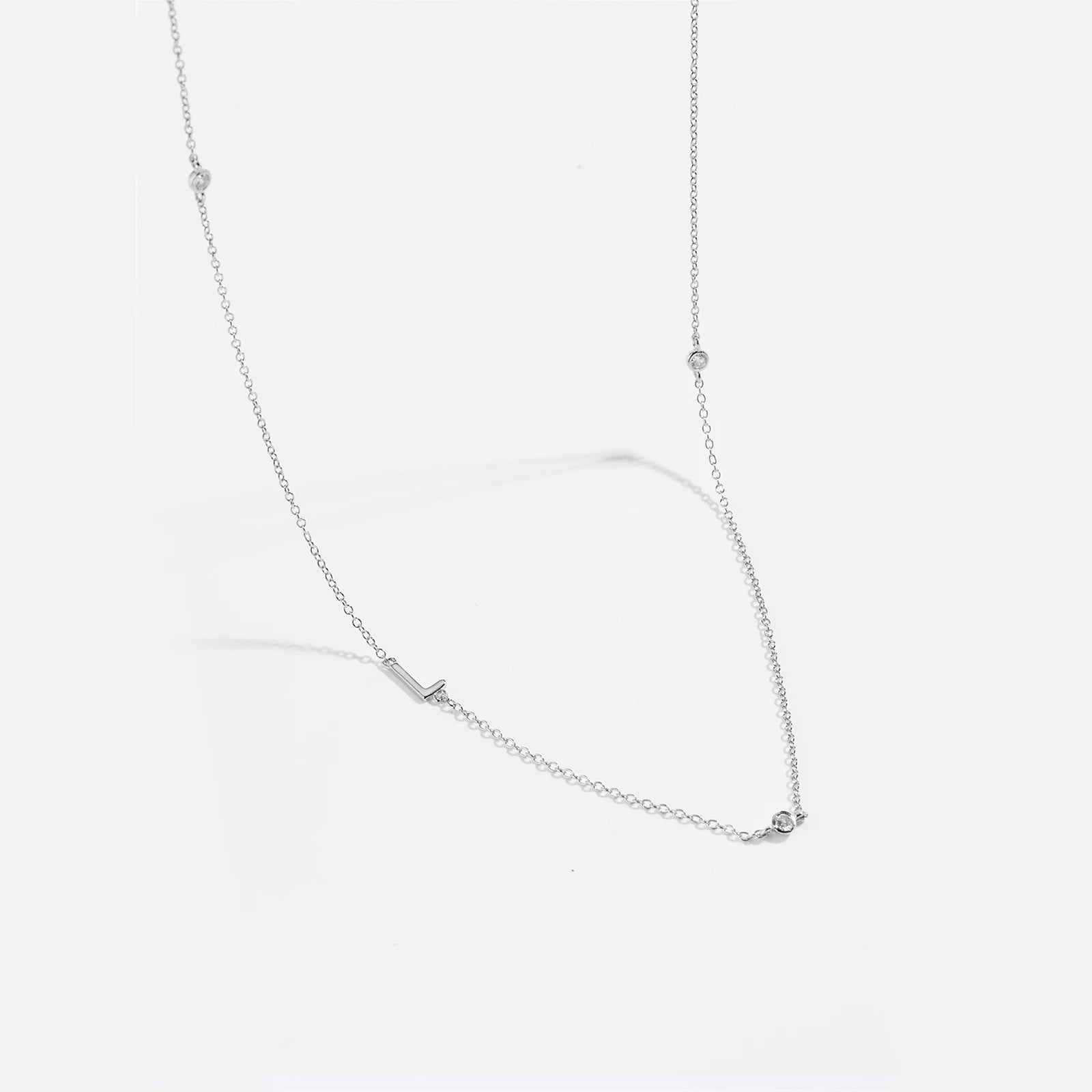 925 Silver Gold Initial Choker