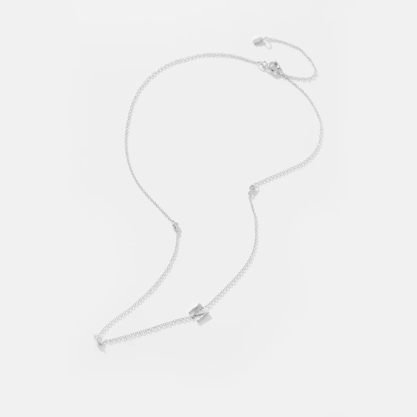 925 Silver Gold Initial Choker