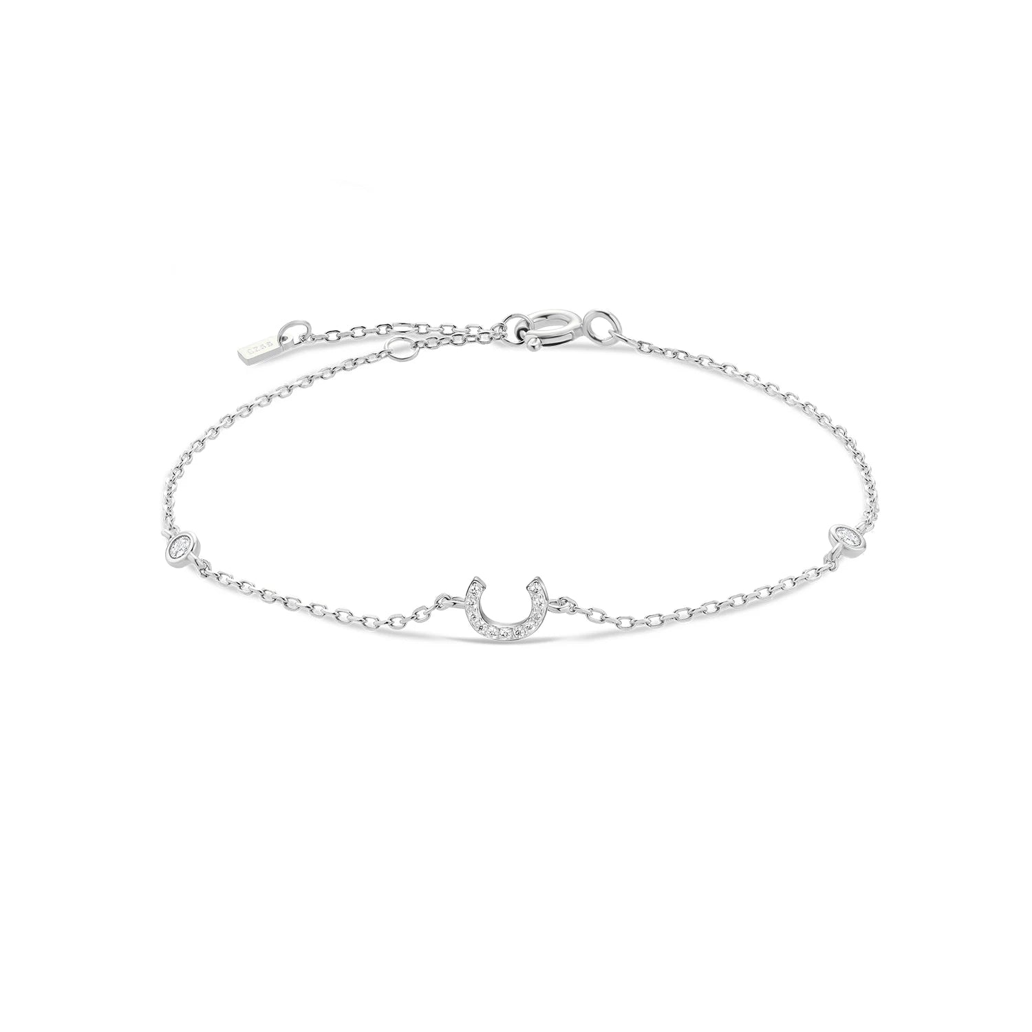 925 Silver Initial Zircon Bracelet