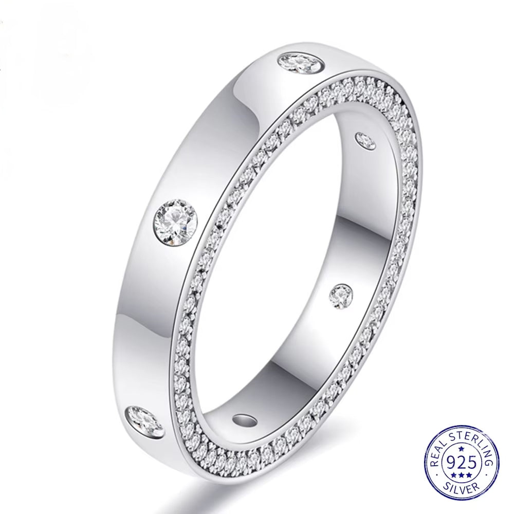 Brilliant Moissanite Solitaire Ring in S925 Silver