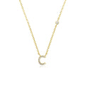 925 Silver Zircon Initial Necklace