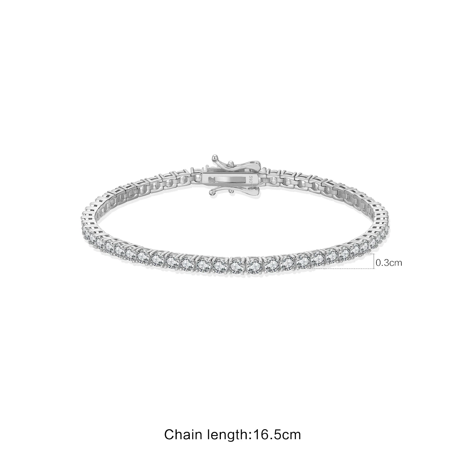 25 Sterling Silver CZ Tennis Bracelet
