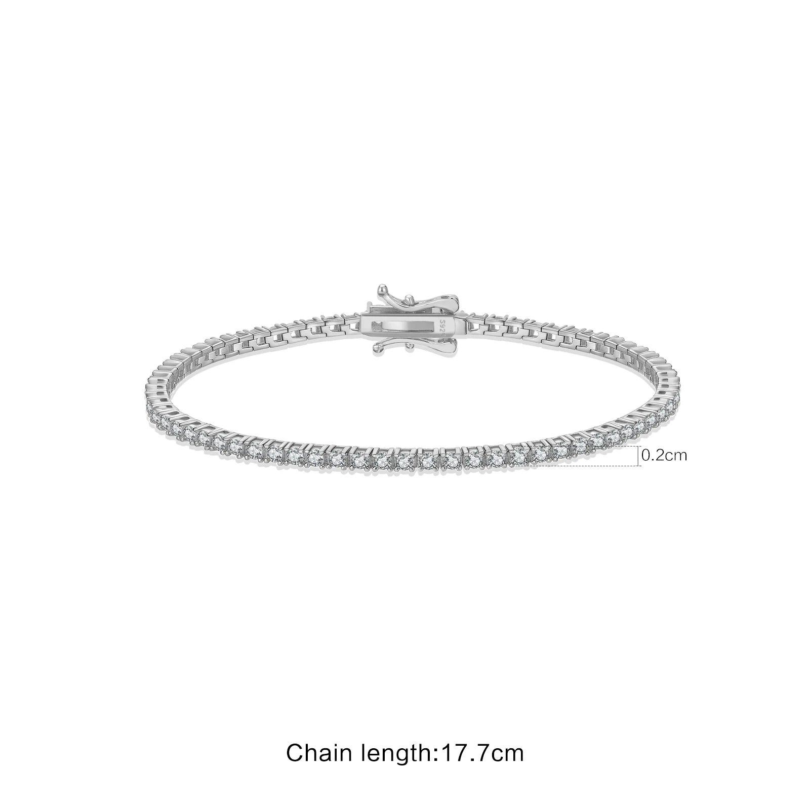 25 Sterling Silver CZ Tennis Bracelet