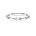 925 Sterling Silver Gold CZ Crystal Ring