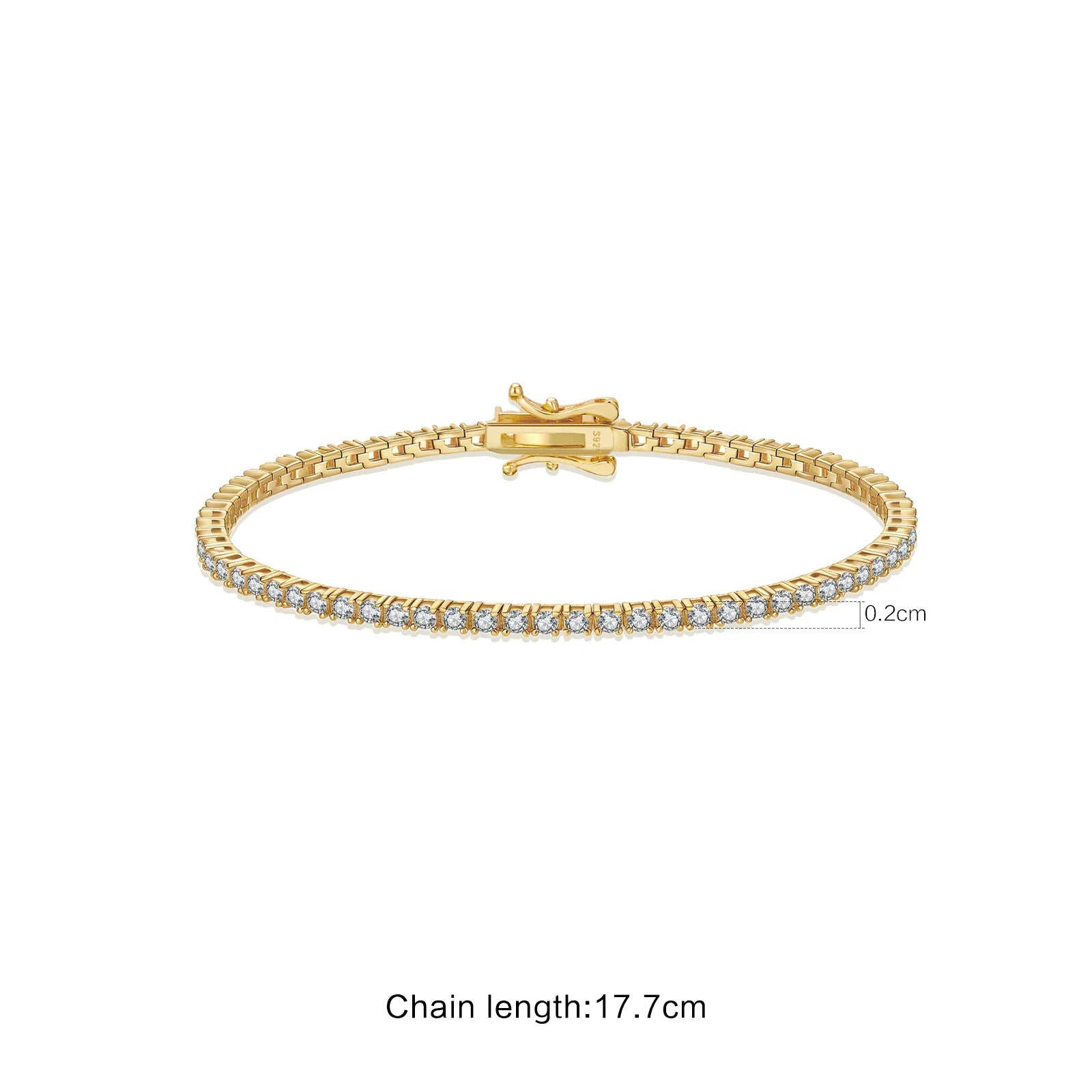 25 Sterling Silver CZ Tennis Bracelet