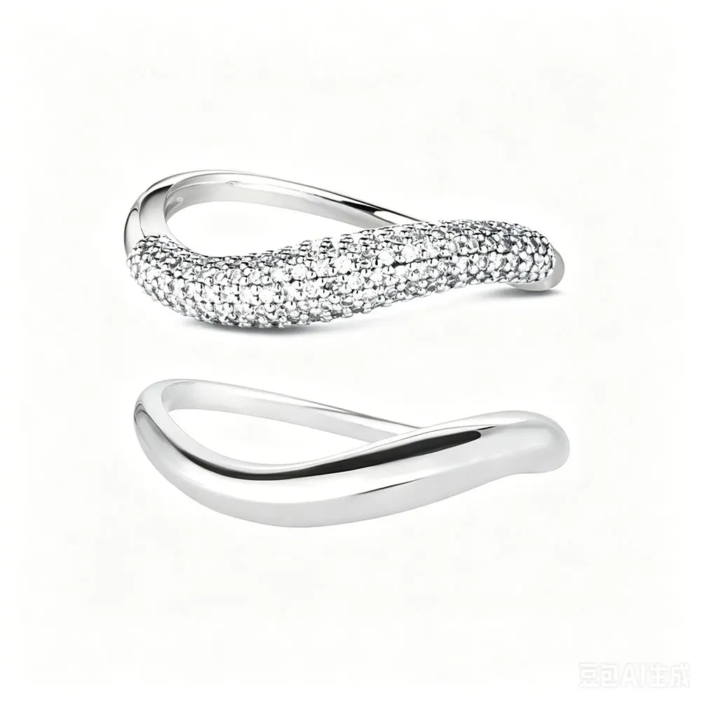 Twisted Moissanite Stackable Ring Set