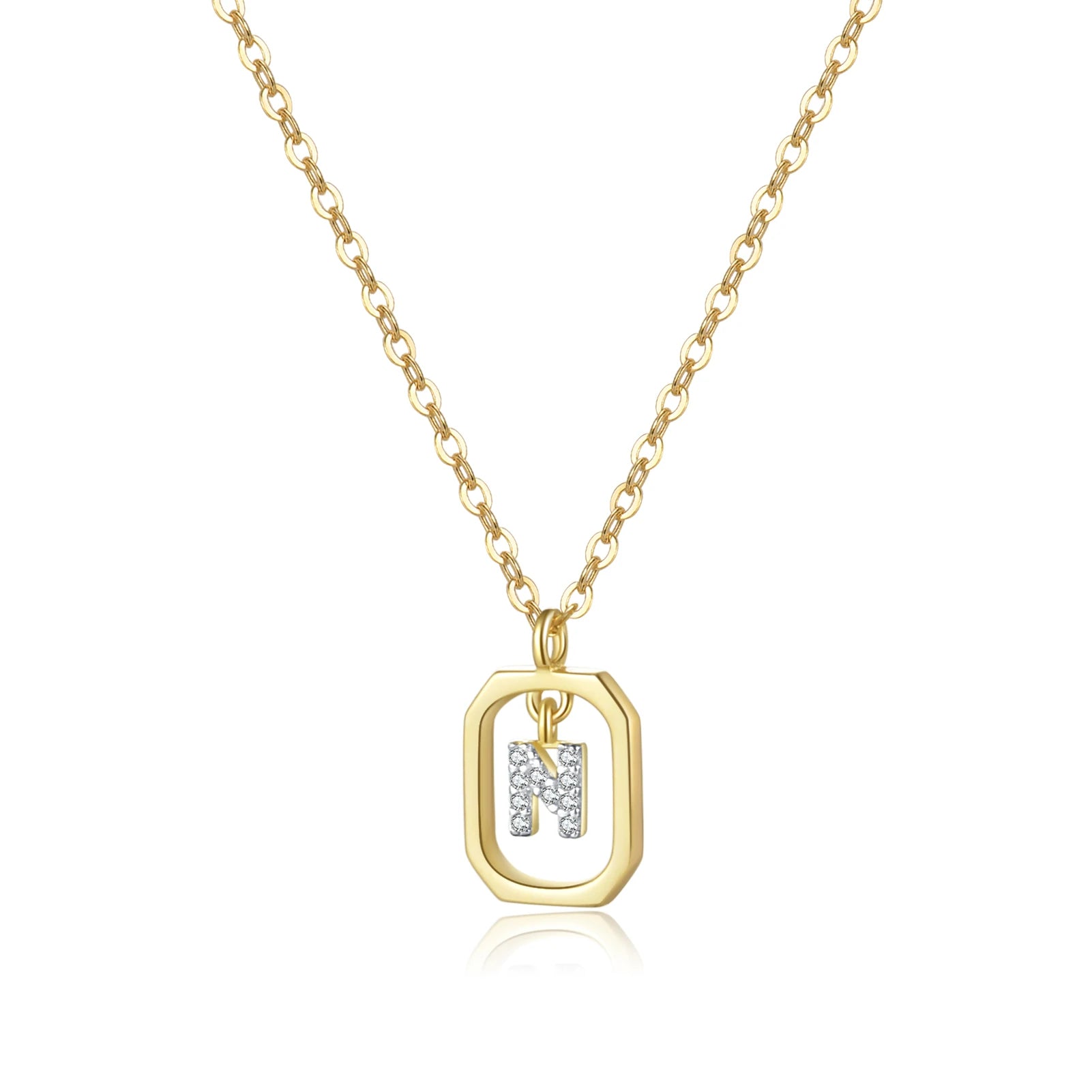925 Silver Initial Pendant Necklace