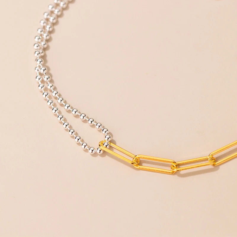 Asymmetrical Mixed-Color Charm Bracelet
