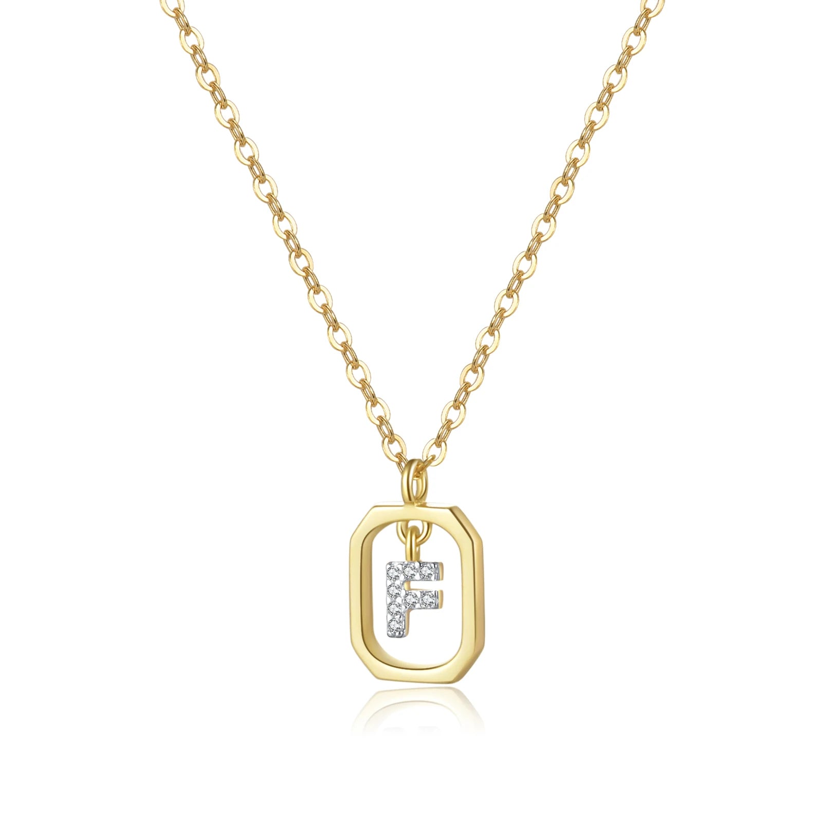 925 Silver Initial Pendant Necklace