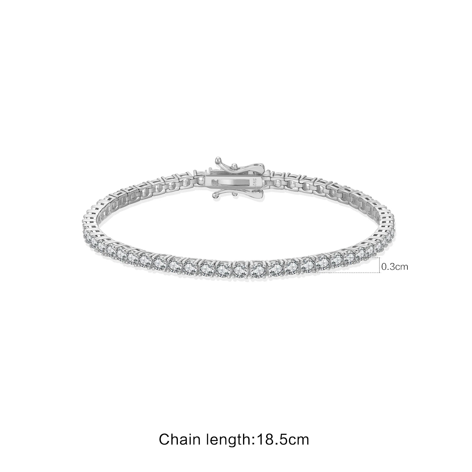 25 Sterling Silver CZ Tennis Bracelet