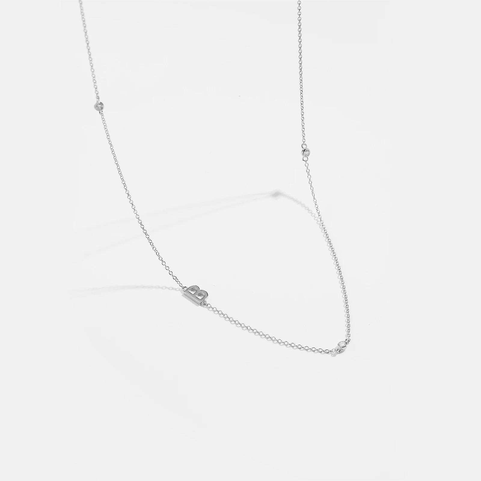 925 Silver Gold Initial Choker