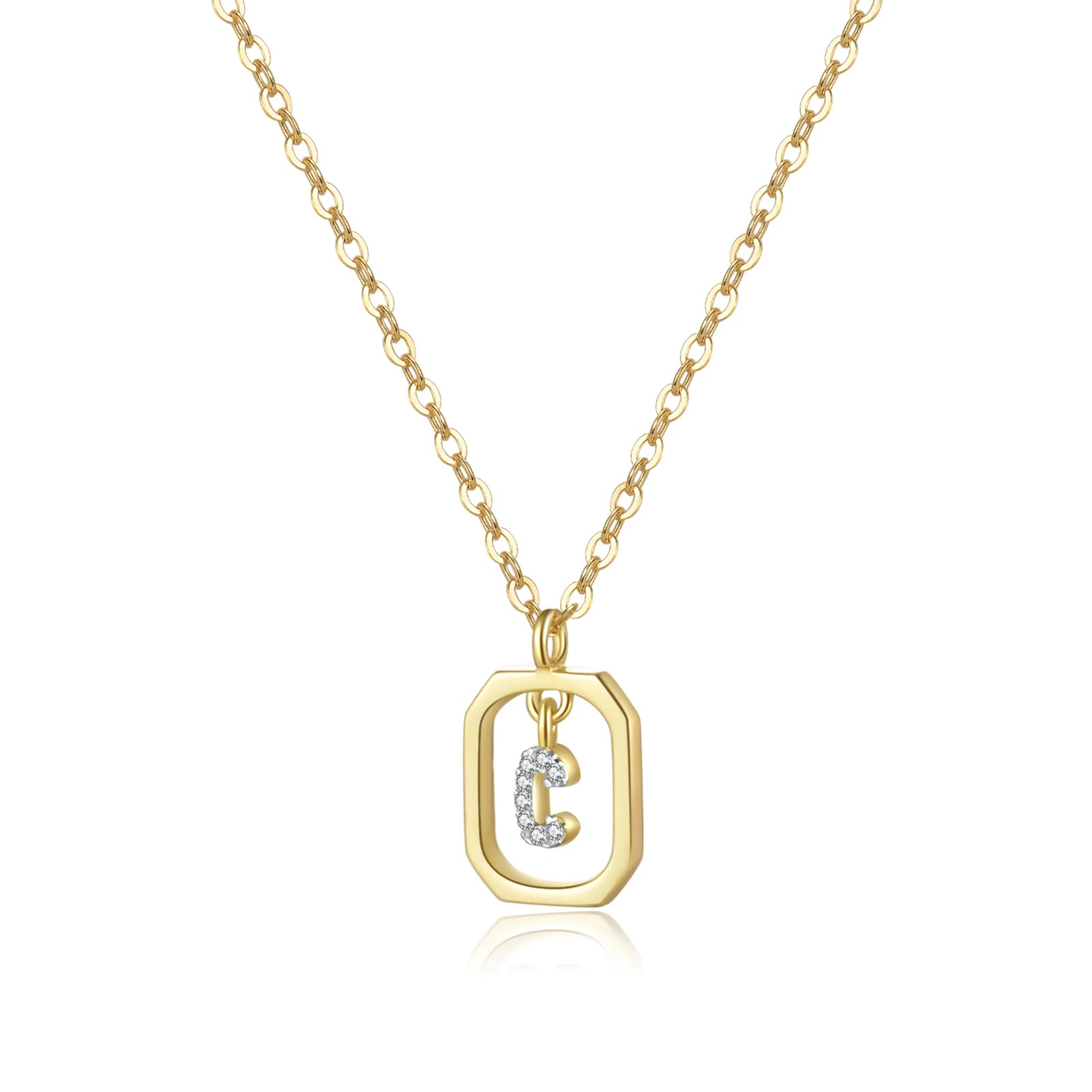 925 Silver Initial Pendant Necklace