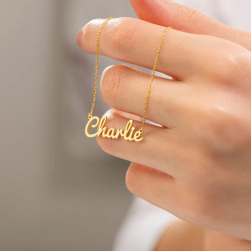 Custom 925 Silver Nameplate Necklace