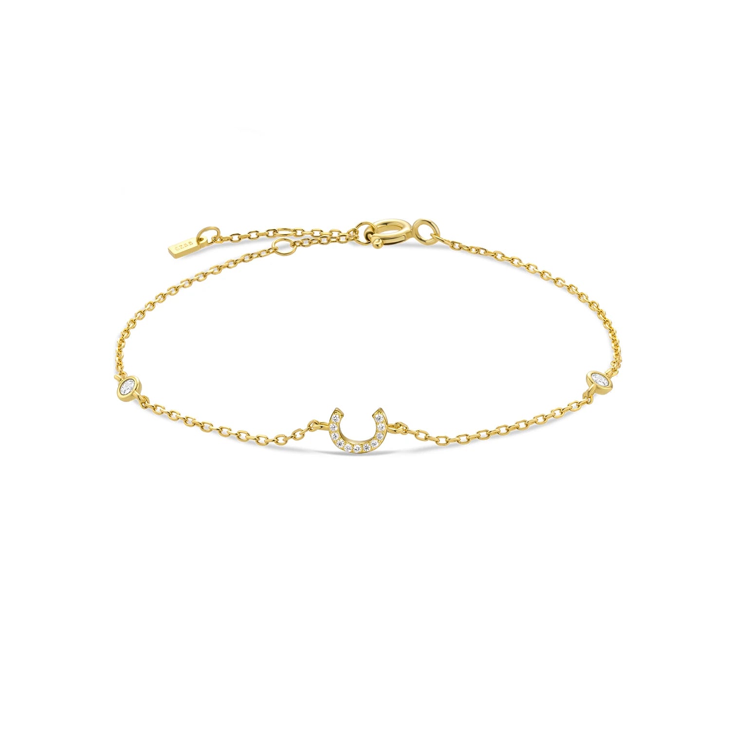 925 Silver Initial Zircon Bracelet