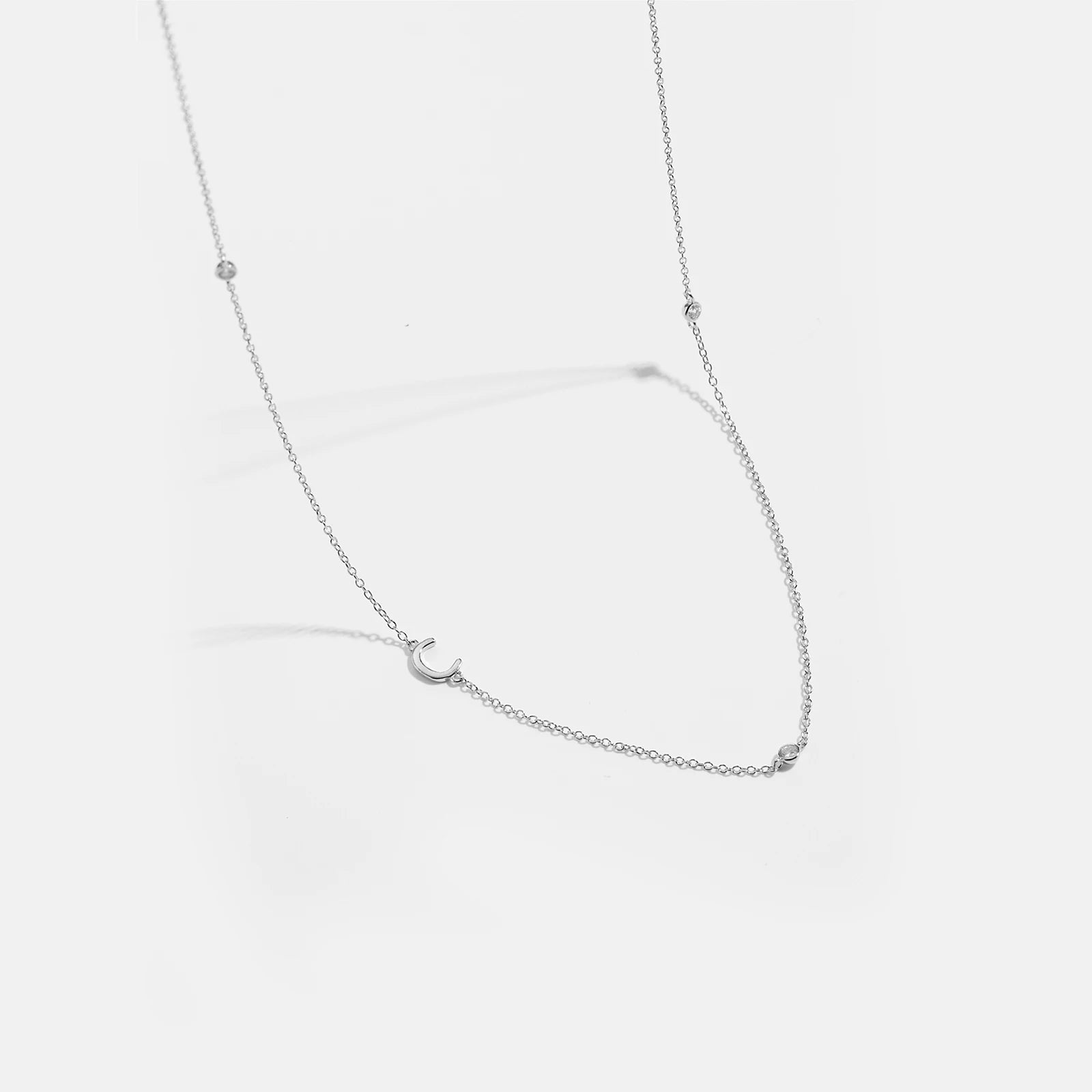 925 Silver Gold Initial Choker