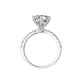 3 Carat VVS Moissanite Solitaire Ring in Sterling Silver