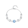 Gradient Opal Double-Layer Charm Bracelet