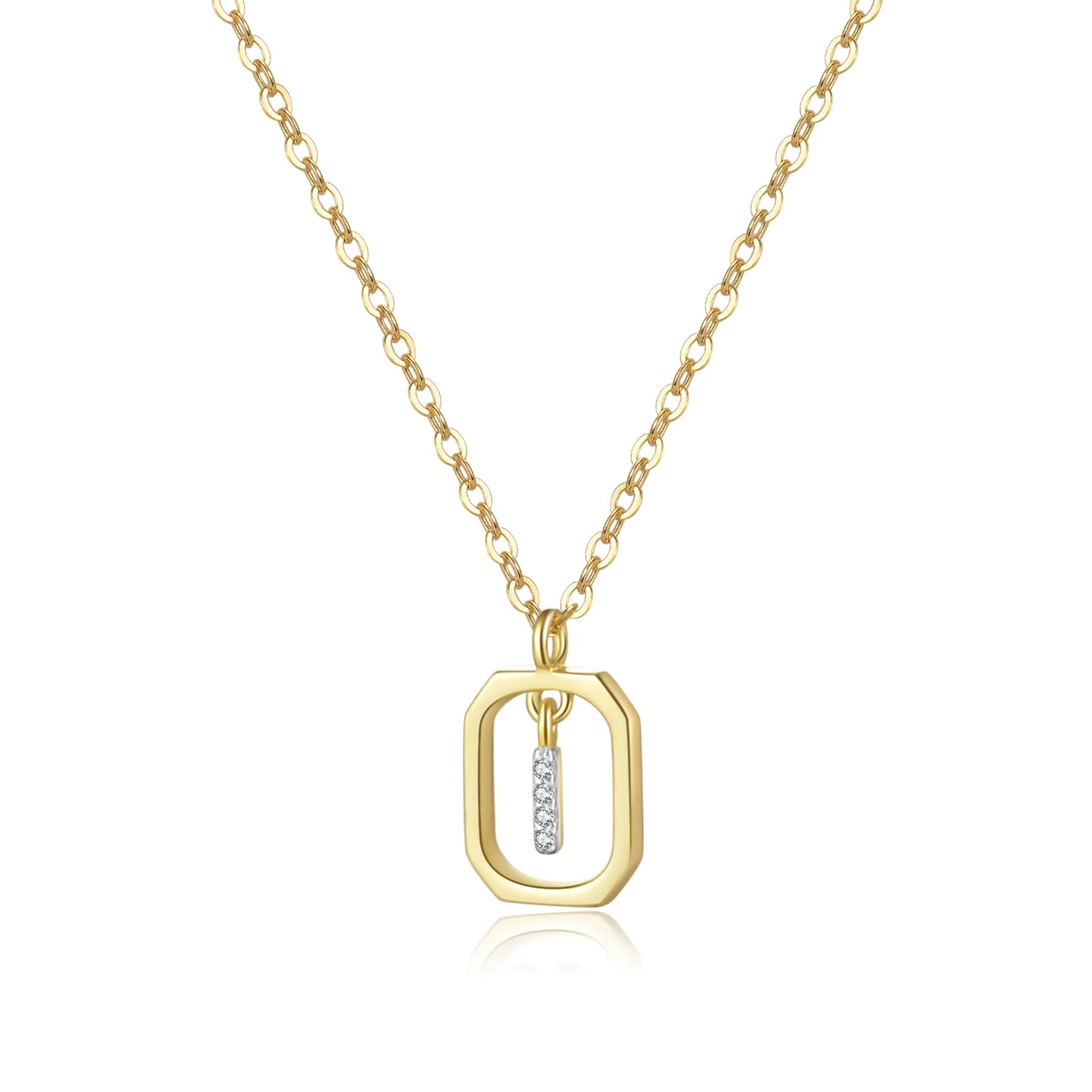 925 Silver Initial Pendant Necklace