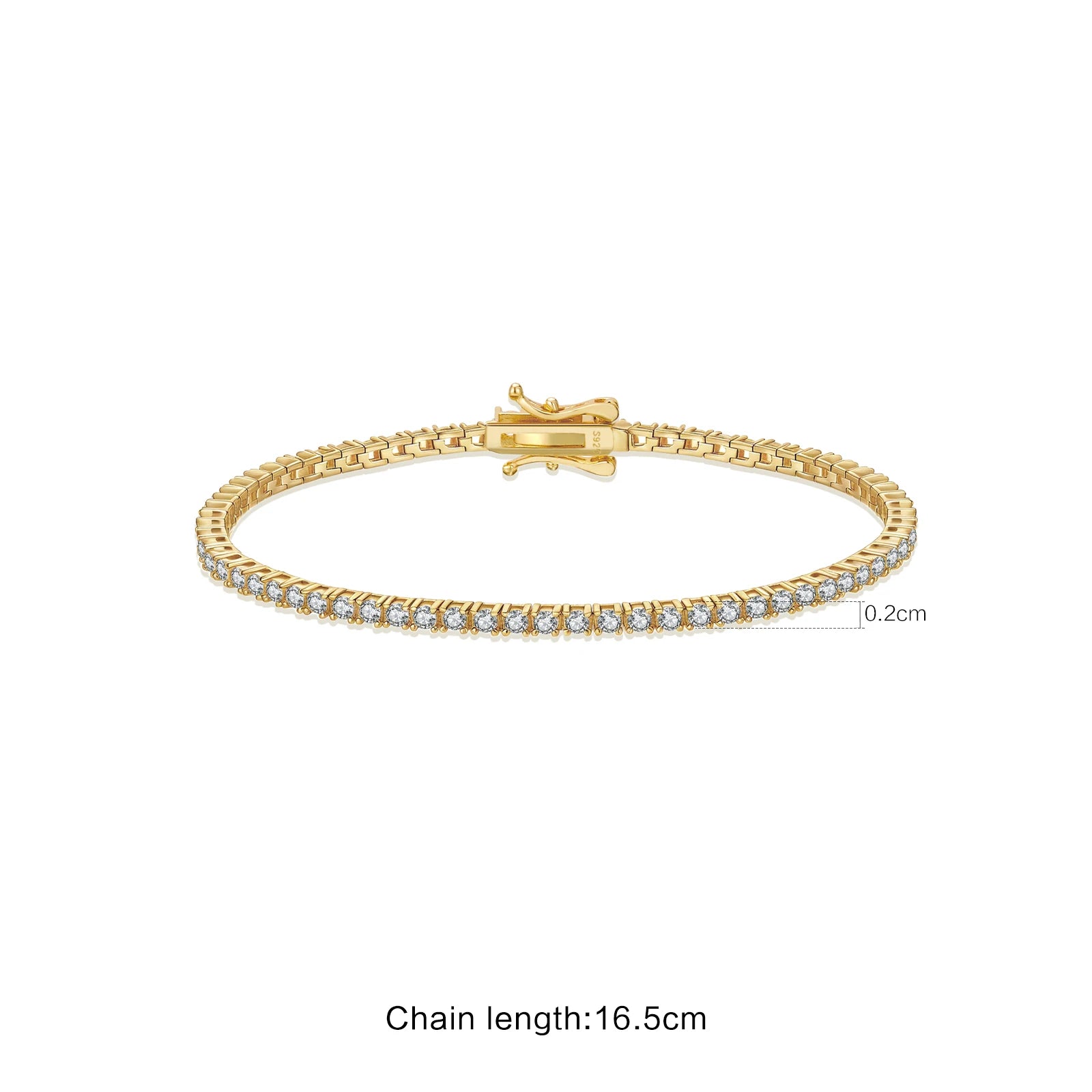 25 Sterling Silver CZ Tennis Bracelet