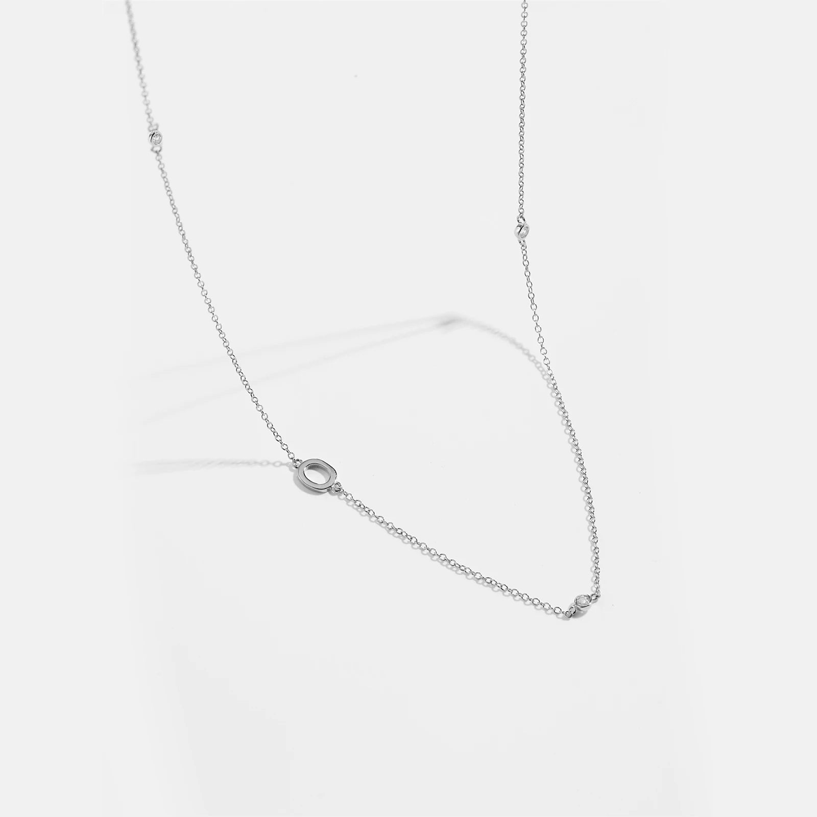 925 Silver Gold Initial Choker