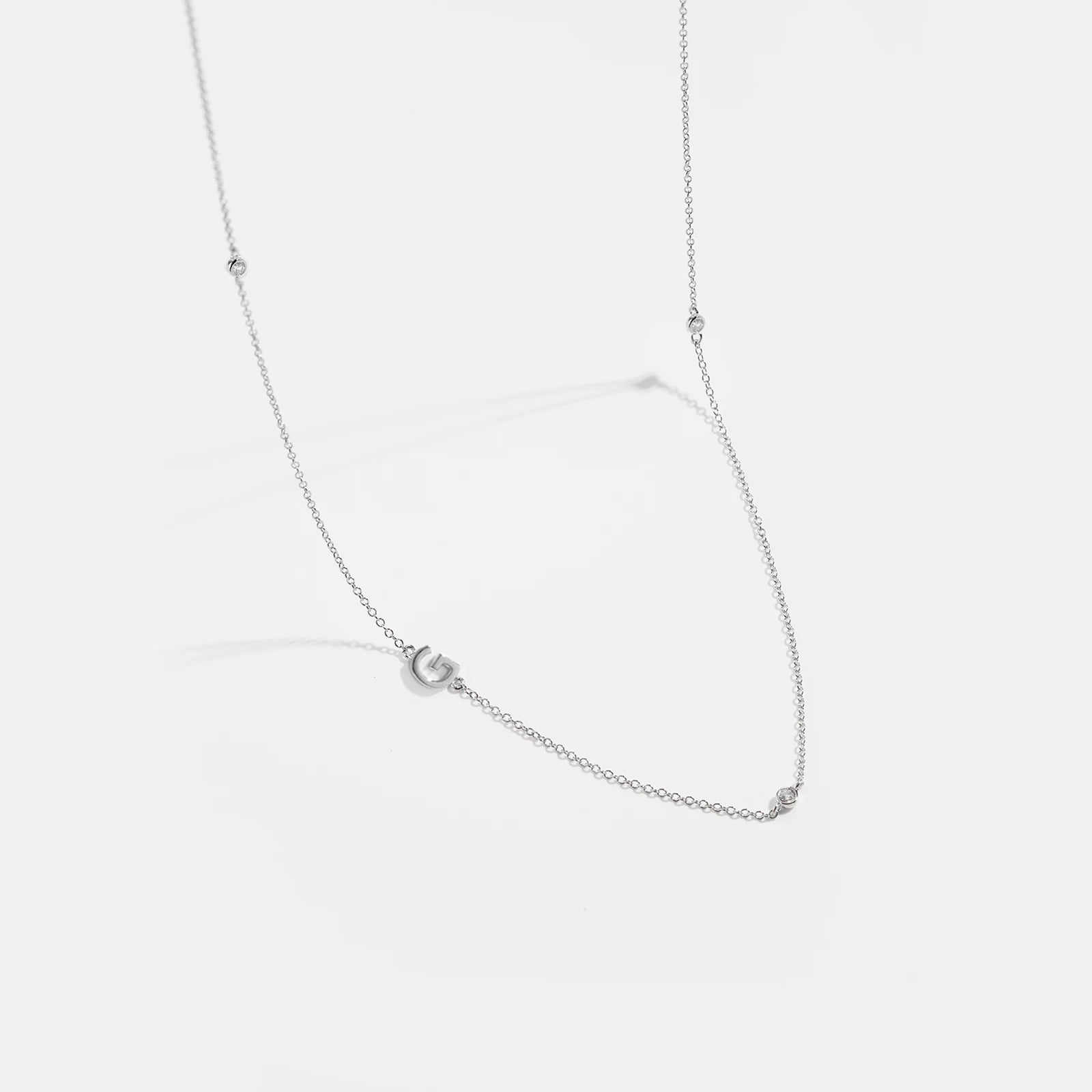 925 Silver Gold Initial Choker