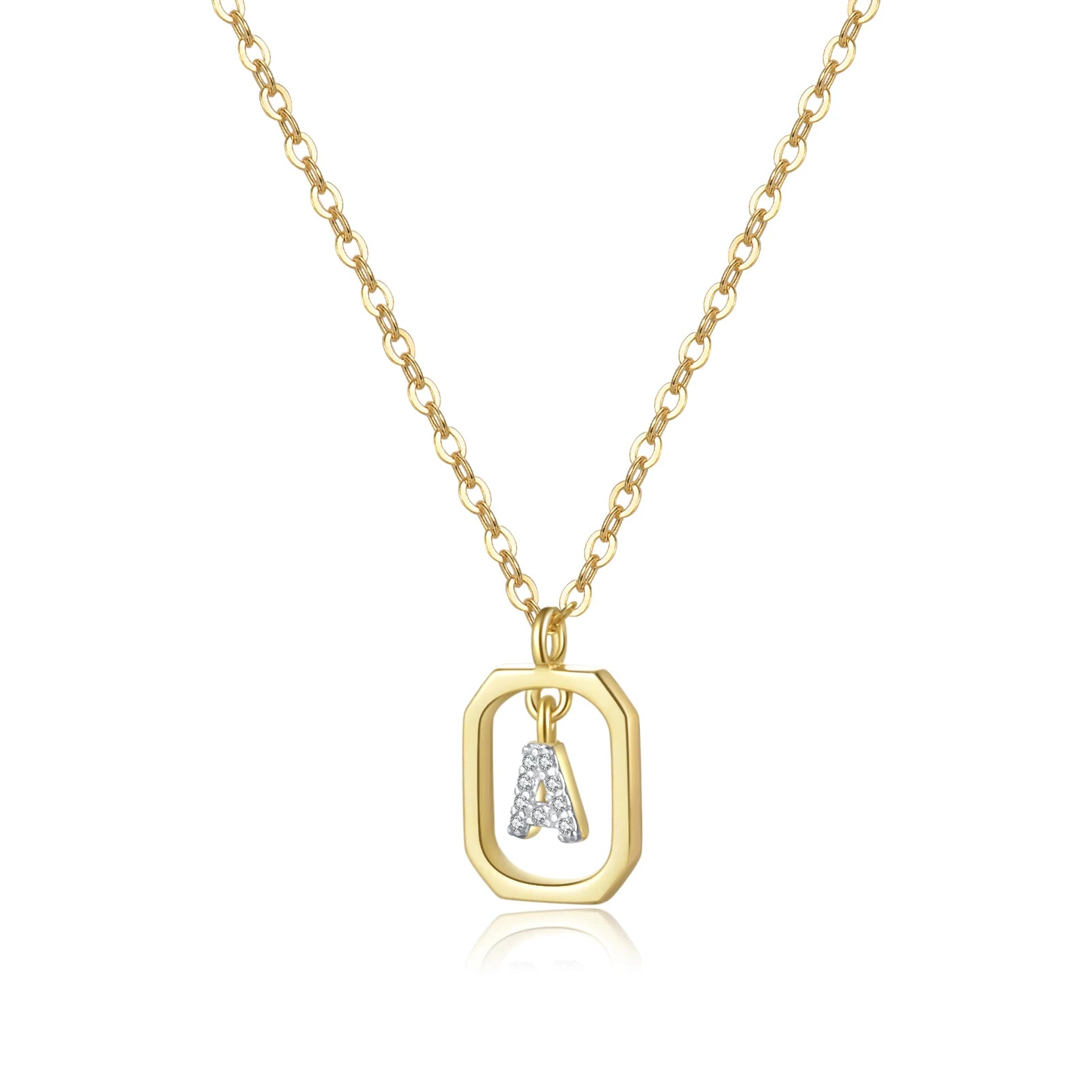 925 Silver Initial Pendant Necklace