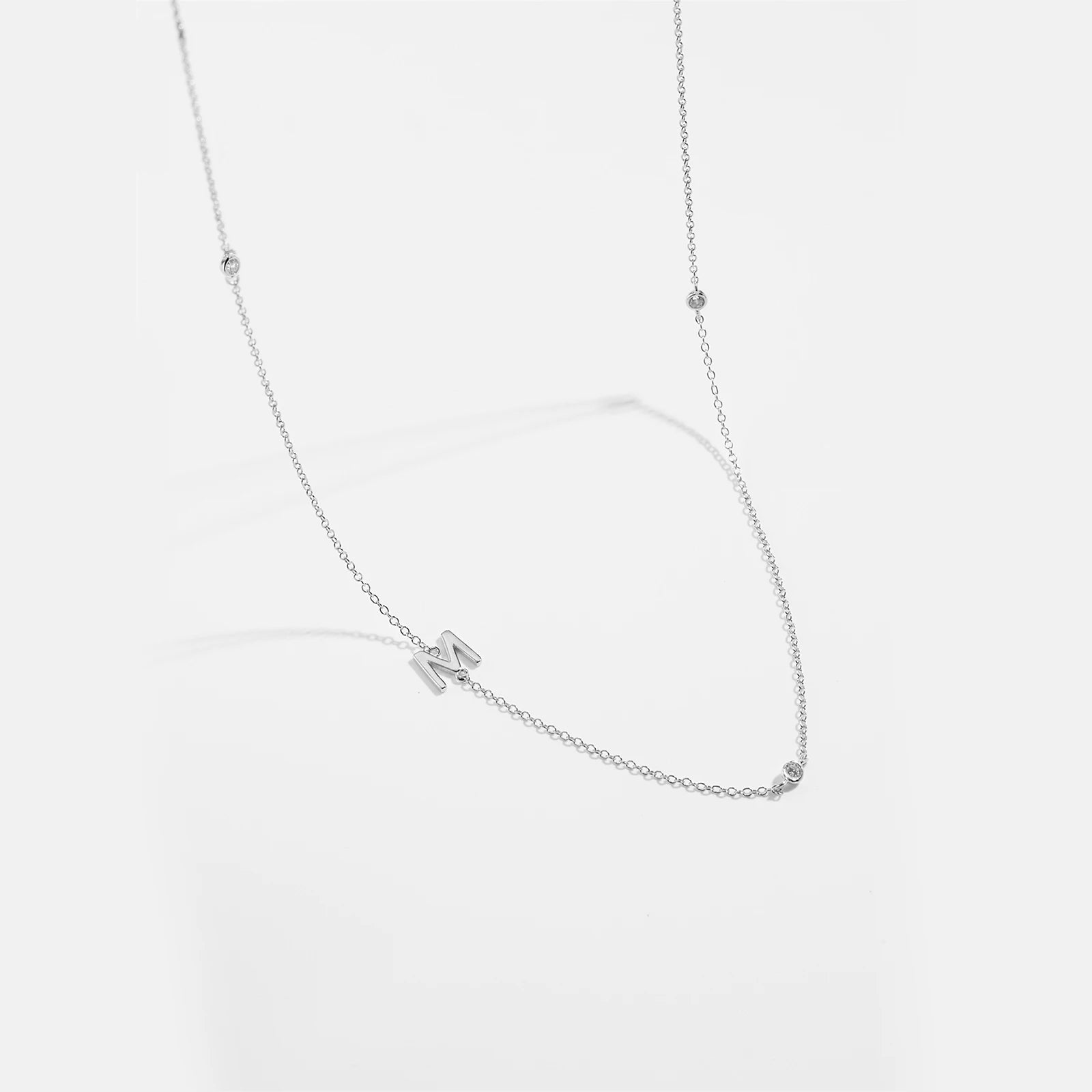 925 Silver Gold Initial Choker